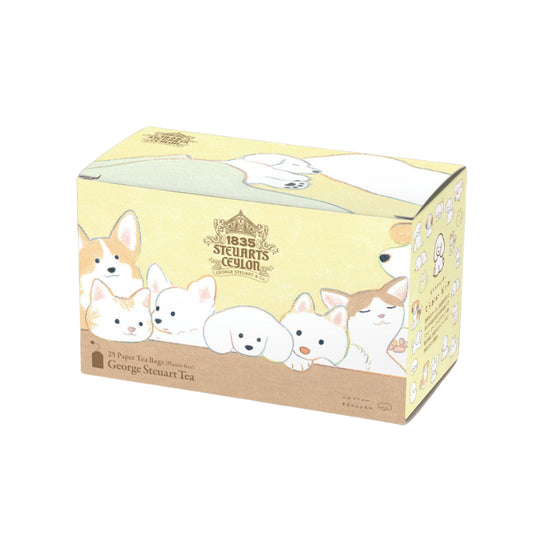 【犬の限定イラスト】ティーバッグ5種セット＜ミニシール付き＞×てらおかなつみ 【紙箱入り紅茶】