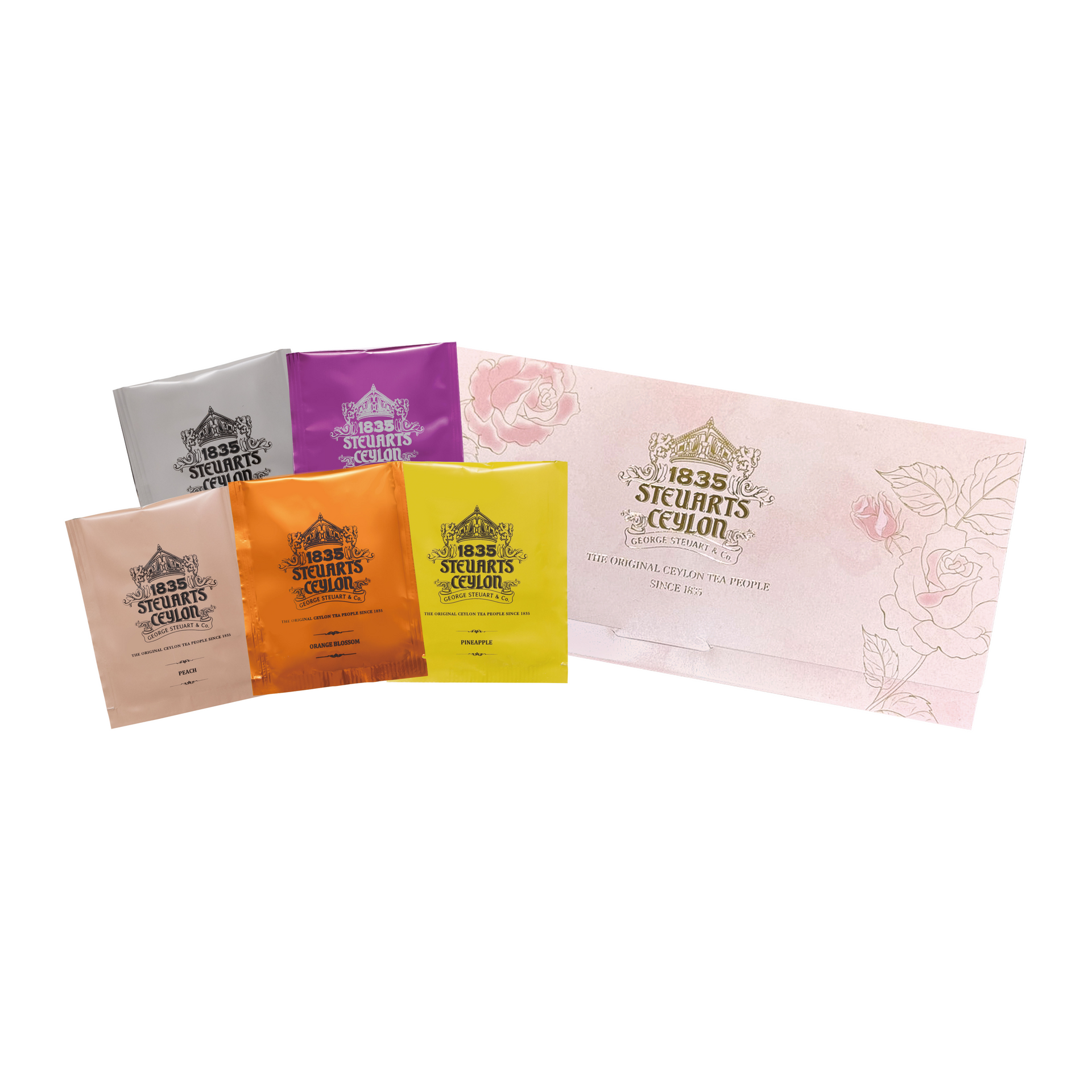 限定】ローズピンクの封筒型紅茶アソート｜ジョージスチュアートティー