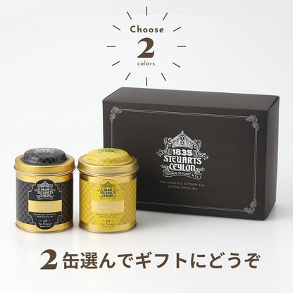 選べるメタル缶２個ギフトセット　トライアングルティーバッグ