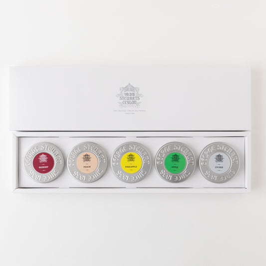 【ギフトボックス】リーフティー ミニ缶5個セット《青》Royal Collection  V（フルーツ）