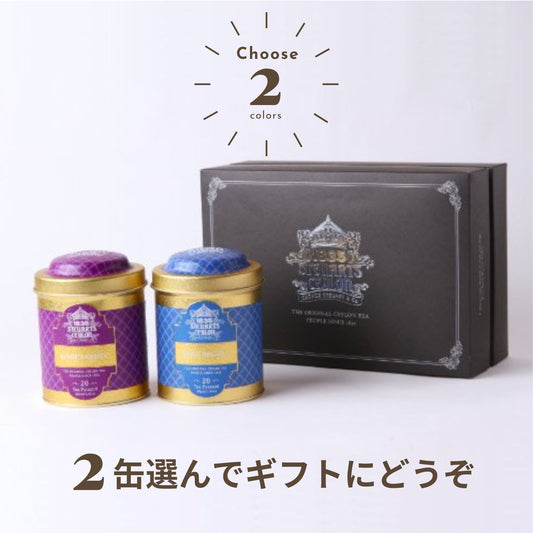 選べるメタル缶２個ギフトセット　トライアングルティーバッグ