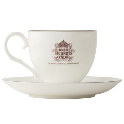 ノリタケ製 ティーカップ&ソーサーセット(George Steuart Tea ロゴ ノリタケ製 ティーカップ&ソーサーセット(George Steuart Tea ロゴ