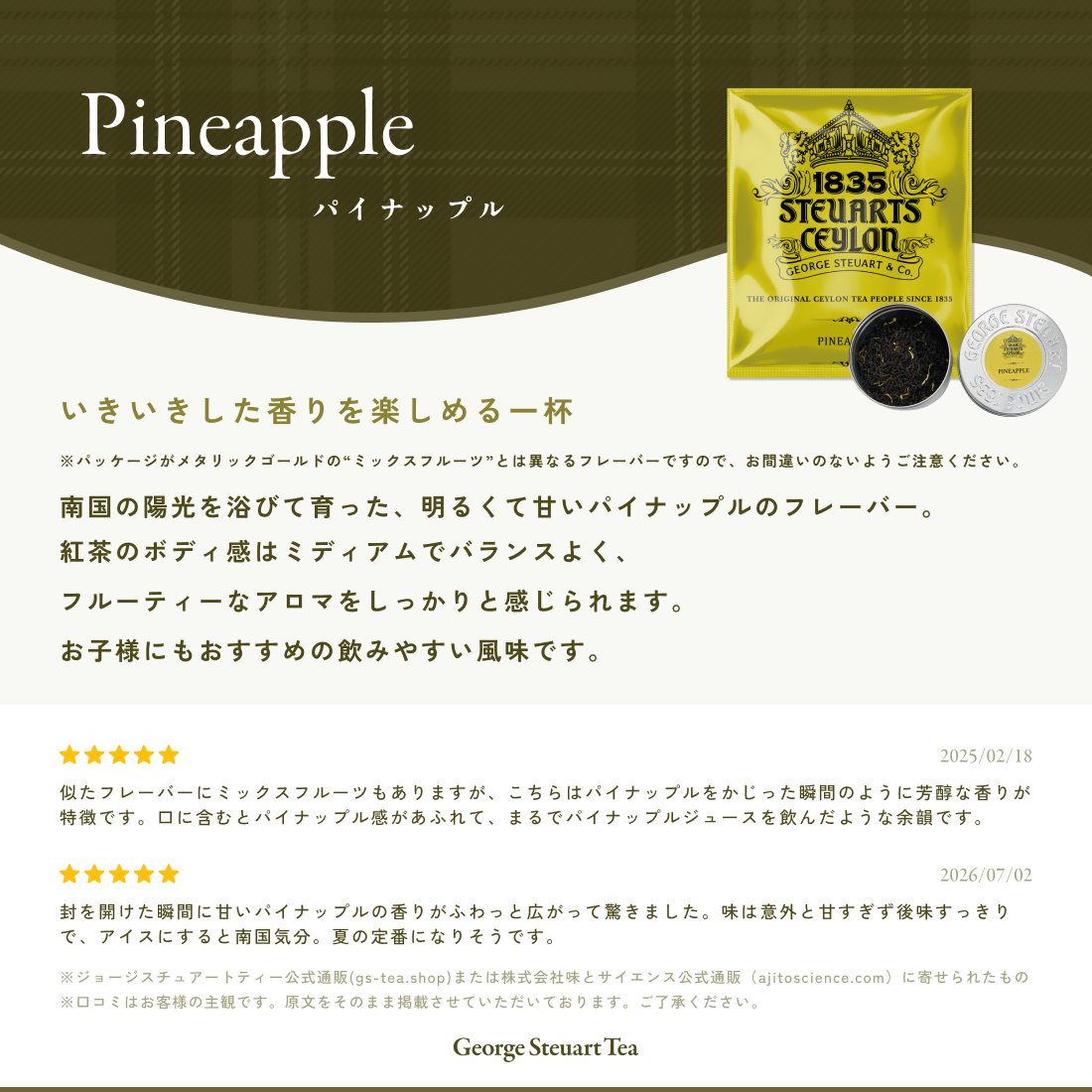 パイナップル リーフティー 30g 缶入り