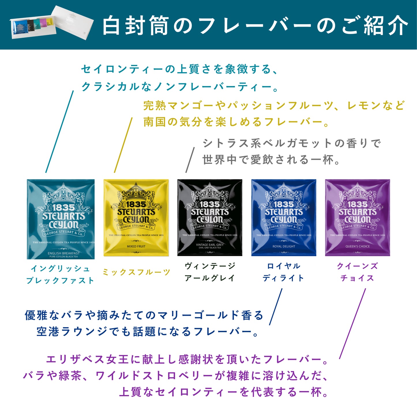白封筒（5種アソートティーバッグ）